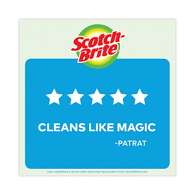 Scotch-Brite Non-Scratch Multi-Purpose Scrub Sponge, 4.4 x 2.6, 0.8" Thick, Blue, 6/Pack (MMM526)