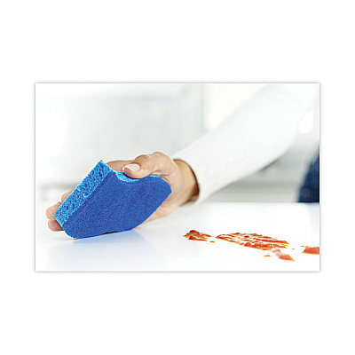 Scotch-Brite Non-Scratch Multi-Purpose Scrub Sponge, 4.4 x 2.6, 0.8" Thick, Blue, 6/Pack (MMM526)