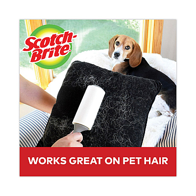 Scotch-Brite Lint Roller Refill Roll, 60 Sheets/Roll (MMM836RFS60)