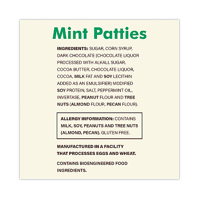 Pearson's Mint Patties,175 Individually Wrapped, 3 lb Bag (GRR20900558)