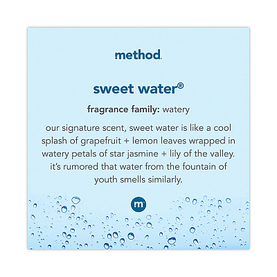 Method Gel Hand Wash Refill Tub, Sweetwater Scent, 34 oz, 4/Carton (MTH10577)