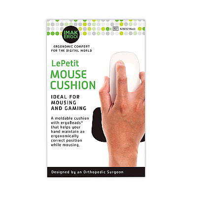 IMAK Ergo Le Petit Mouse Wrist Cushion, 4.25 x 2.5, Black (IMAA20212)