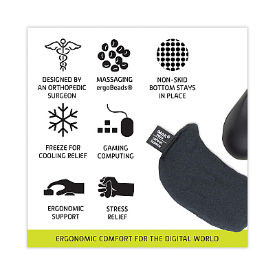 IMAK Ergo Le Petit Mouse Wrist Cushion, 4.25 x 2.5, Black (IMAA20212)