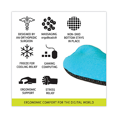 IMAK Ergo Le Petit Mouse Wrist Cushion, 4.25 x 2.5, Teal (IMAA10123)