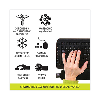 IMAK Ergo Keyboard Wrist Cushion, 17.75 x 3, Black (IMAA10160)