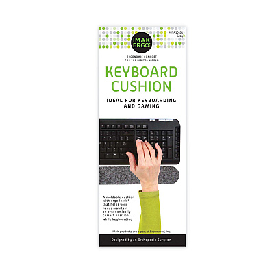 IMAK Ergo Keyboard Wrist Cushion, 10 x 6, Gray (IMAA10161)