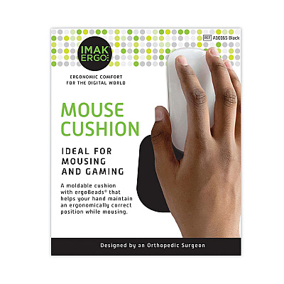 IMAK Ergo Mouse Wrist Cushion, 5.75 x 3.75, Black (IMAA10165)