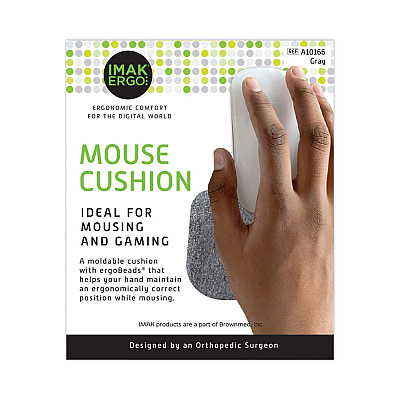 IMAK Ergo Mouse Wrist Cushion, 5.75 x 3.75, Gray (IMAA10166)