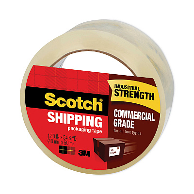 Scotch 3750 Commercial Grade Packaging Tape with ST-181 Pistol-Grip Dispenser, 3" Core, 1.88" x 54.6 yds, Clear, 36/Carton (MMM3750CS36ST)