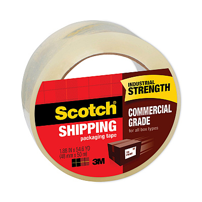 Scotch 3750 Commercial Grade Packaging Tape with ST-181 Pistol-Grip Dispenser, 3" Core, 1.88" x 54.6 yds, Clear, 36/Carton (MMM3750CS36ST)