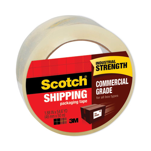 Scotch 3750 Commercial Grade Packaging Tape with ST-181 Pistol-Grip Dispenser, 3" Core, 1.88" x 54.6 yds, Clear, 36/Carton (3750CS36ST)