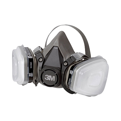 3M Half Facepiece Paint Spray/Pesticide Respirator, Medium (MMM6211PA1A)