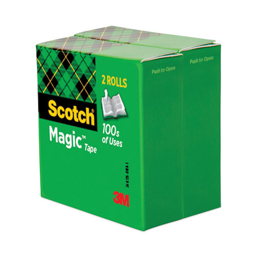 Scotch Magic Tape Refill, 3" Core, 0.75" x 72 yds, Clear, 2/Pack (8102P3472)