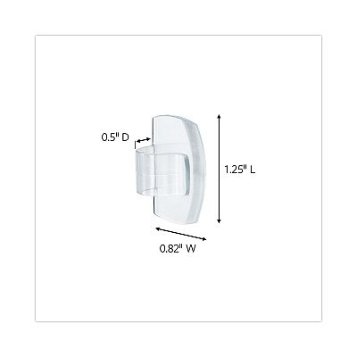 Command All Weather Hooks and Strips, Small, Plastic, Clear, 16 Clips and 20 Strips/Pack (MMM17017CLRAWES)