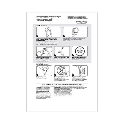 Command All Weather Hooks and Strips, Small, Plastic, Clear, 16 Clips and 20 Strips/Pack (MMM17017CLRAWES)