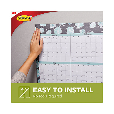 Command Poster Strips, Removable, Holds Up to 1 lb per Pair, 1.63 x 2.75, White, 256/Pack (MMM17024S256NA)