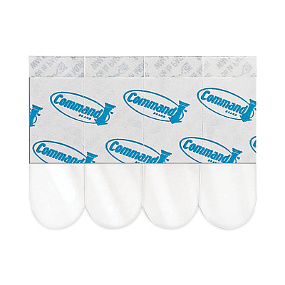 Command Clear Hooks and Strips, Medium, Plastic, 2 lb Capacity, 50 Hooks with 50 Adhesive Strips/Carton (MMM17091CLRCABP)
