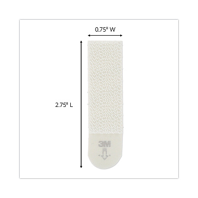 Command Picture Hanging Strips, Cabinet Pack, Removable, Holds Up to 6 lbs per Pair, 0.75 x 2.75, White, 4/Set, 50 Sets/Carton (17201PK)