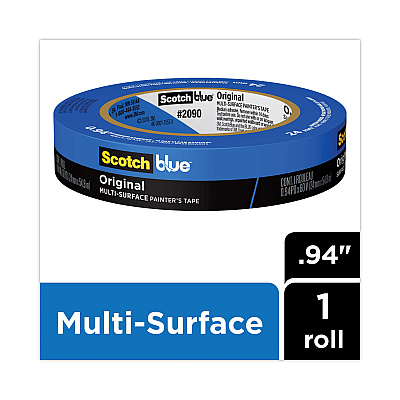 ScotchBlue Original Multi-Surface Painter's Tape, 3" Core, 0.94" x 60 yds, Blue (MMM209024A)