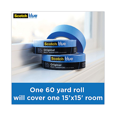 ScotchBlue Original Multi-Surface Painter's Tape, 3" Core, 1.88" x 60 yds, Blue, 3/Pack (MMM209048EVP)