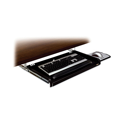3M Under Desk Keyboard Drawer, 23w x 14d, Black (MMMKD45)