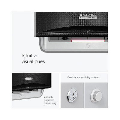 Kimberly-Clark ICON Automatic Roll Towel Dispenser, 20.12 x 16.37 x 13.5, Black Mosaic (KCC58720)