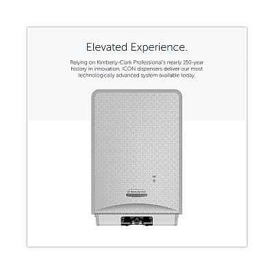 Kimberly-Clark ICON Automatic Soap and Sanitizer Dispenser, 1.2 L, 8.06 x 14.18 x 4.75, Silver Mosaic (KCC53694)