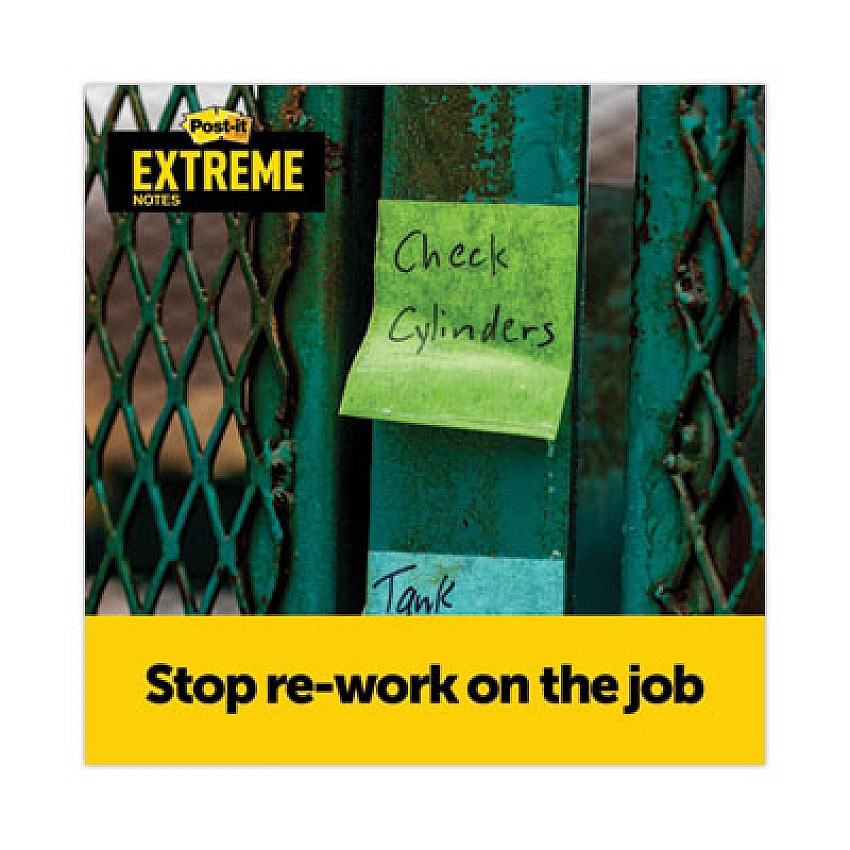 Post-it Extreme Notes Water-Resistant Self-Stick Notes, 3