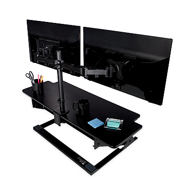 3M Precision Standing Desk, 42" x 23.2" x 6.2" to 20", Black (MMMSD70B)