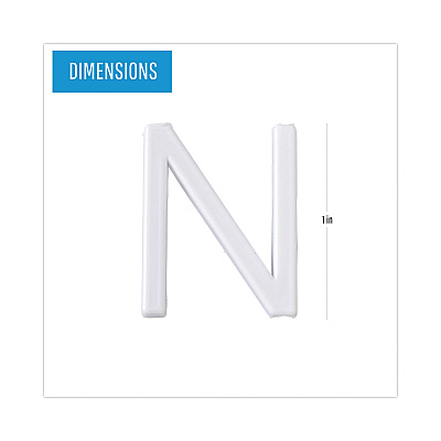 MasterVision White Plastic Set of Letters, Numbers and Symbols, Uppercase, 1"h (BVCCAR1002)