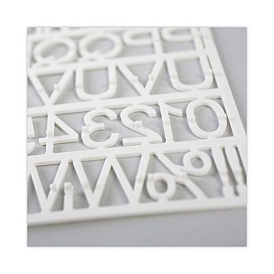 MasterVision White Plastic Set of Letters, Numbers and Symbols, Uppercase, 1"h (BVCCAR1002)