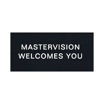 MasterVision White Plastic Set of Letters, Numbers and Symbols, Uppercase, 1"h (BVCCAR1002)