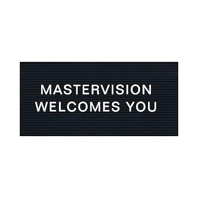 MasterVision White Plastic Set of Letters, Numbers and Symbols, Uppercase, 1"h (BVCCAR1002)