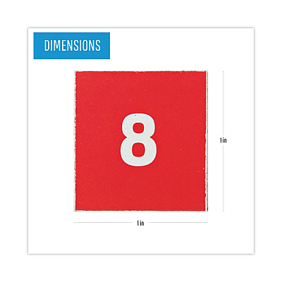 MasterVision Interchangeable Magnetic Board Accessories, Calendar Dates, Red/White, 1" x 1", 31 Pieces (BVCFM1209)