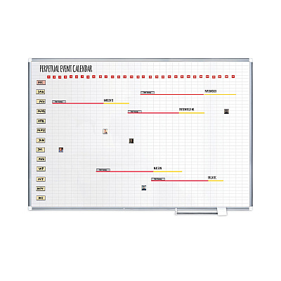 MasterVision Interchangeable Magnetic Board Accessories, Calendar Dates, Red/White, 1" x 1", 31 Pieces (BVCFM1209)