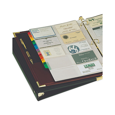 Cardinal Business Card Refill Pages, For 2 x 3.5 Cards, Clear, 20 Cards/Sheet, 10 Sheets/Pack (CRD7856000)