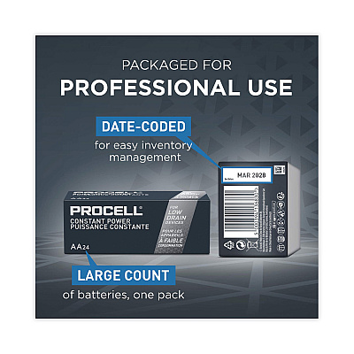 Procell Professional Alkaline AA Batteries, 144/Carton (DURPC1500CT)
