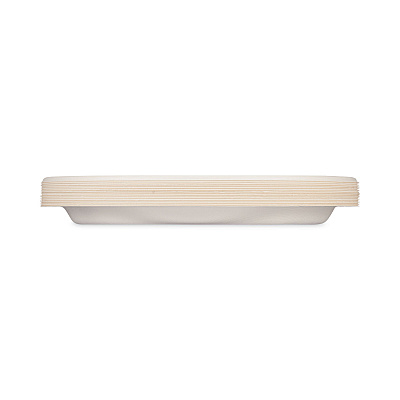 Hefty ECOSAVE Tableware, Plate, Bagasse, 10.13" dia, White, 16/Pack (RFPD71016PK)