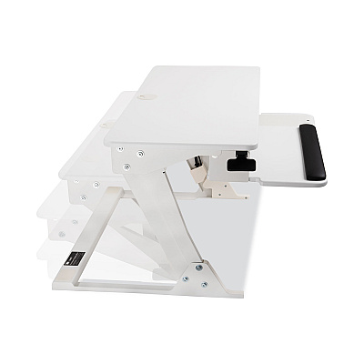 3M Precision Standing Desk, 35.4" x 23.2" x 6.2" to 20", White (MMMSD60W)