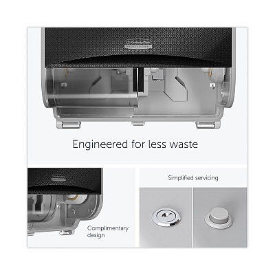 Kimberly-Clark ICON Coreless Standard Roll Toilet Paper Dispenser, 8.43 x 13 x 7.25, Black Mosaic (KCC58722)