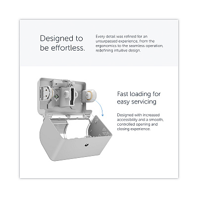 Kimberly-Clark ICON Coreless Standard Roll Toilet Paper Dispenser, 8.43 x 13 x 7.25, White Mosaic (KCC58712)