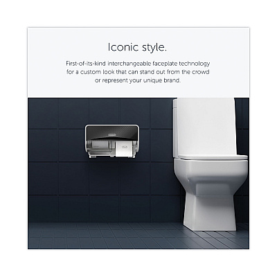 Kimberly-Clark ICON Coreless Standard Roll Toilet Paper Dispenser, 8.43 x 13 x 7.25, Black Mosaic (KCC58722)