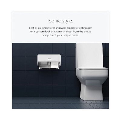 Kimberly-Clark ICON Coreless Standard Roll Toilet Paper Dispenser, 8.43 x 13 x 7.25, Silver Mosaic (KCC53698)