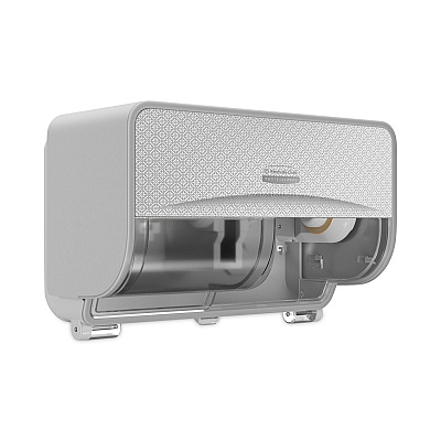 Kimberly-Clark ICON Coreless Standard Roll Toilet Paper Dispenser, 8.43 x 13 x 7.25, Silver Mosaic (KCC53698)