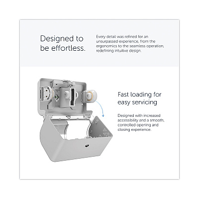 Kimberly-Clark ICON Coreless Standard Roll Toilet Paper Dispenser, 8.43 x 13 x 7.25, Silver Mosaic (KCC53698)