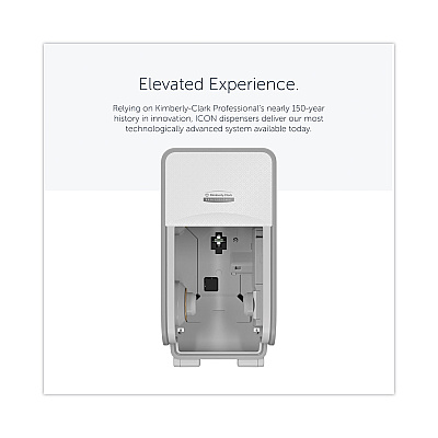 Kimberly-Clark ICON Coreless Standard Roll Toilet Paper Dispenser, 7.18 x 13.37 x 7.06, White Mosaic (KCC58711)