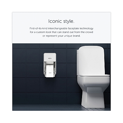 Kimberly-Clark ICON Coreless Standard Roll Toilet Paper Dispenser, 7.18 x 13.37 x 7.06, White Mosaic (KCC58711)