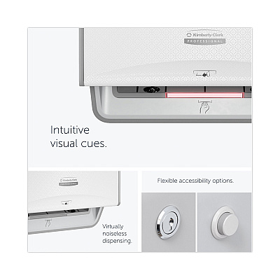 Kimberly-Clark ICON Automatic Roll Towel Dispenser, 20.12 x 16.37 x 13.5, White Mosaic (KCC58710)