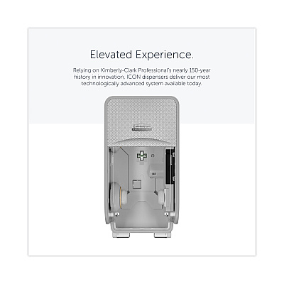 Kimberly-Clark ICON Coreless Standard Roll Toilet Paper Dispenser, 7.18 x 13.37 x 7.06, Silver Mosaic (KCC53696)