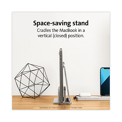 Kensington StudioCaddy with Qi Wireless Charging for Apple Devices, USB-A/USB-C, Silver (KMW59090)